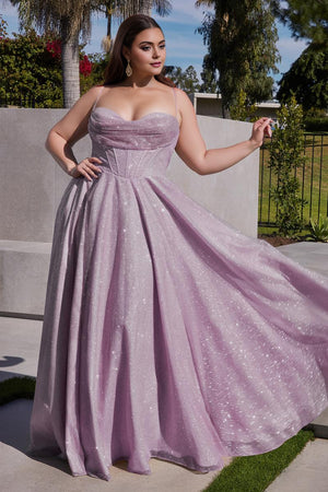 A-line Cowl Floor-Length Sequin Prom Dresses With Ruched