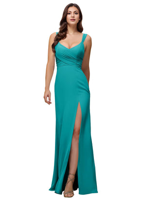 A-line Cowl Floor-Length Chiffon Bridesmaid Dress