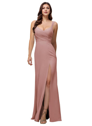 A-line Cowl Floor-Length Chiffon Bridesmaid Dress