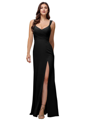 A-line Cowl Floor-Length Chiffon Bridesmaid Dress