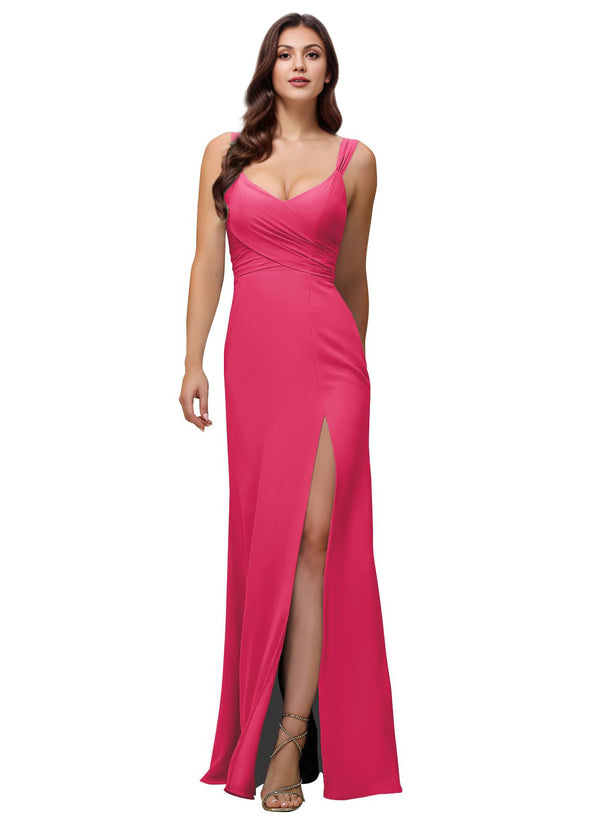 A-line Cowl Floor-Length Chiffon Bridesmaid Dress