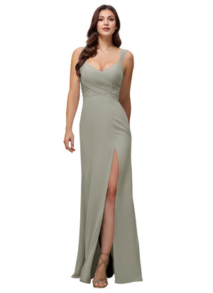 A-line Cowl Floor-Length Chiffon Bridesmaid Dress
