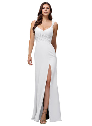 A-line Cowl Floor-Length Chiffon Bridesmaid Dress