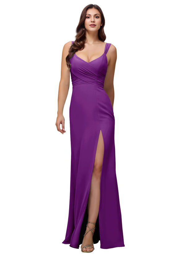 A-line Cowl Floor-Length Chiffon Bridesmaid Dress