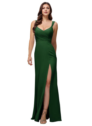 A-line Cowl Floor-Length Chiffon Bridesmaid Dress